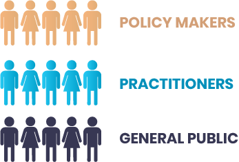 Practiitioners, policymakers and the general public.